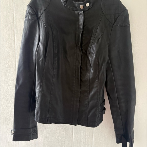 French Connection Jackets & Blazers - French Connection Black Leather Jacket